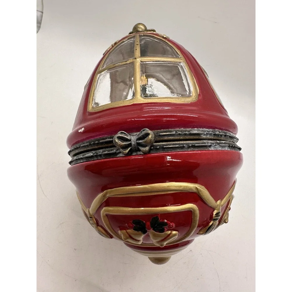 Mr Christmas Musical Lighted Rotating Tree Ornament Box Red Holiday‎ Decor